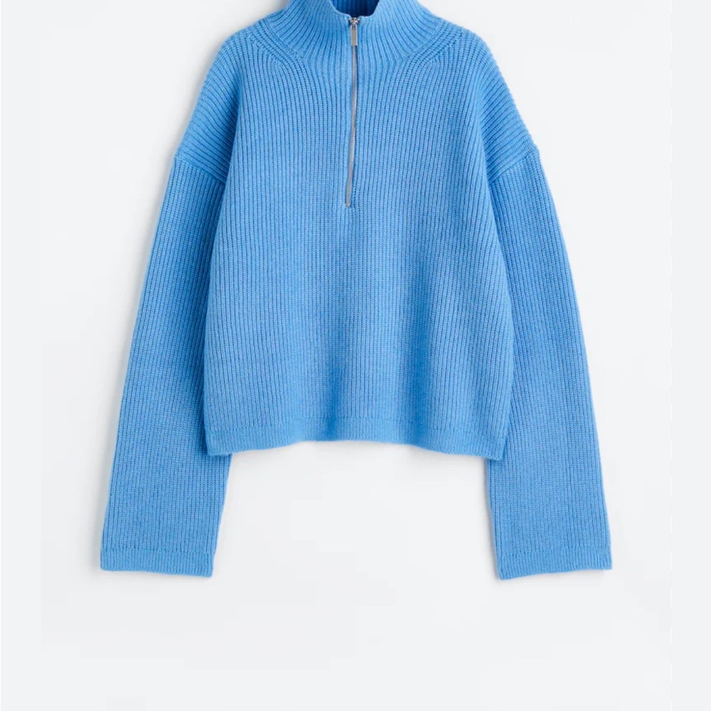 H&M Blue Half-Zip Women's Sweater XS